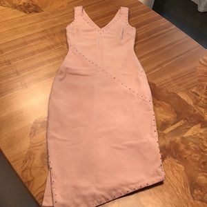 Vintage light pink fitted dress